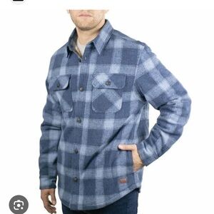 Men's Classic Blue Checkered Shirt Jacket